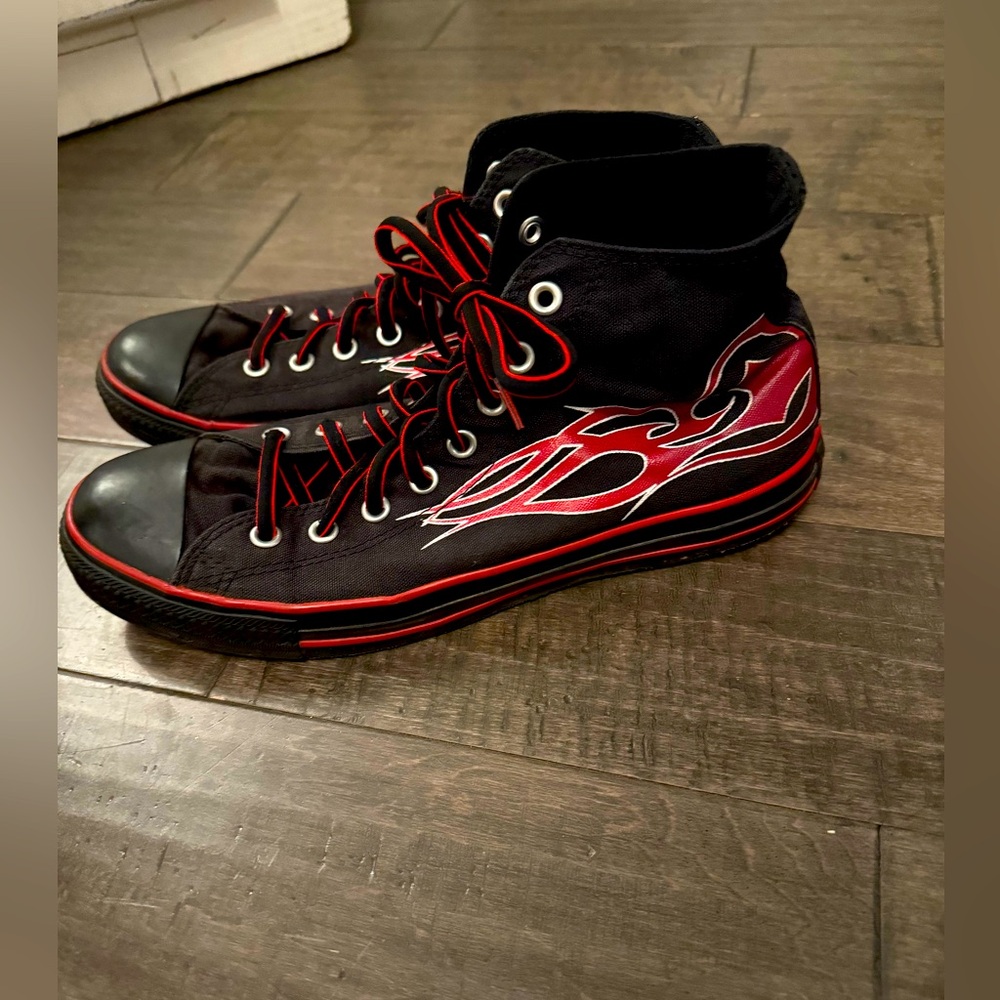 Flame high top converse size 11